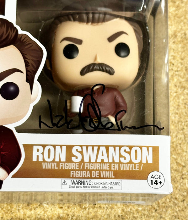 Nick Offerman Signed Ron Swanson Funko Pop! #499 Parks & Rec 2017 With JSA COA - for just $500! 