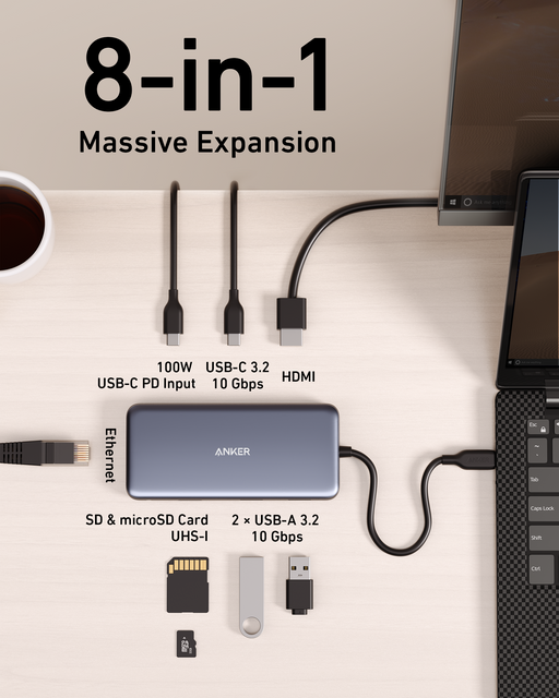 Anker <b>555</b> USB-C Hub (8-in-1) - for just $49.99! 