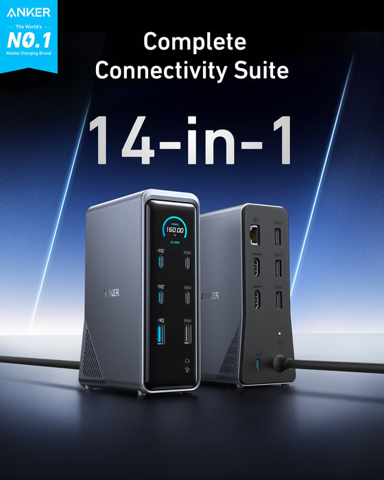 Anker Prime Charging Docking Station (14-in-1, Dual Display, 160W) - for just $269.99! 
