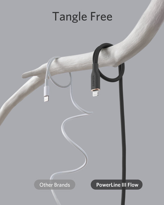 Anker <b>641</b> USB-C to Lightning Cable (Flow, 3 ft Silicone) - for just $15.99! 