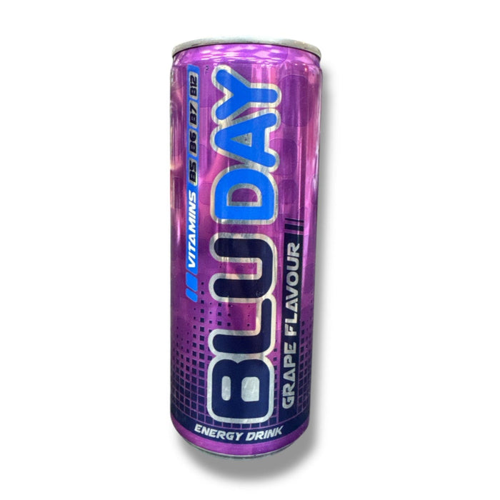 Blu Day Grape Flavor Energy Drink – Healthier Energy Drinks with B Vitamins for Instant Boost - for just $3.99! 
