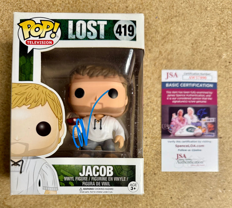 Mark Pellegrino Signed LOST Jacob Vaulted Funko Pop! #419 With JSA COA - for just $120! 
