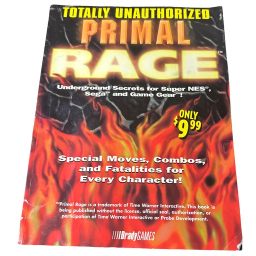 PRIMAL RAGE TOTALLY UNAUTHORIZED [BradyGAMES] UNDERGROUND SECRETS - for just $29.99! 