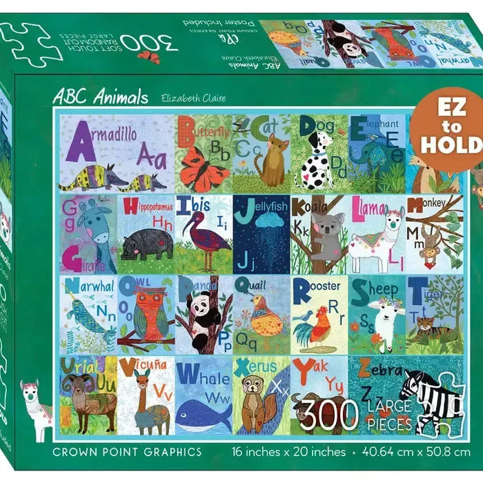 ABC Animals 300 Piece Soft Touch Jigsaw Puzzle Crown Point - for just $19.99! 