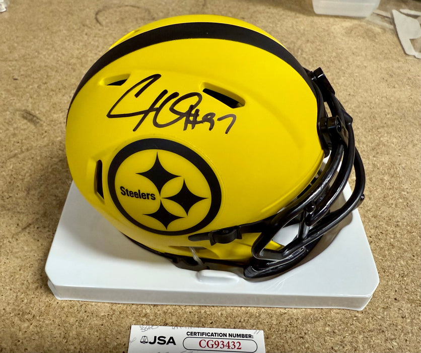 Cam Heyward Signed Pittsburgh Steelers Rave Mini Helmet With JSA COA - for just $120! 