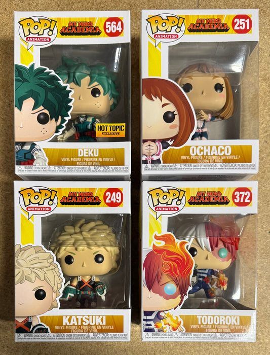 Funko Pop! Animation Deku, Katsuki Bakugo, Ochaco & Todoroki My Hero Academia Set Of 4 - for just $40! 