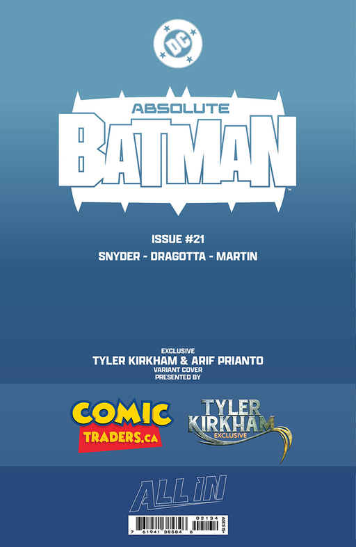 [FOIL]ABSOLUTE BATMAN #21 TYLER KIRKHAM EXCLUSIVE BATTLE DAMAGED DEATHSTROKE VIRGIN VAR (06/17/2026) - for just $50! 