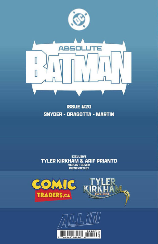 ABSOLUTE BATMAN #20 TYLER KIRKHAM EXCLUSIVE VAR (05/13/2026) - for just $25! 