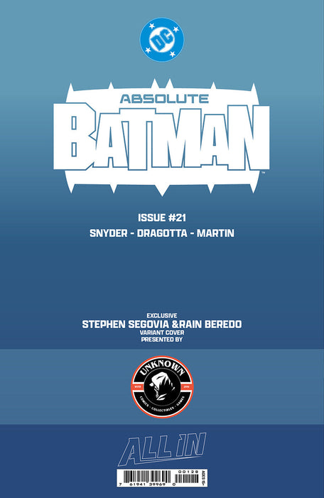 ABSOLUTE BATMAN #21 STEPHEN SEGOVIA EXCLUSIVE VAR (06/17/2026) - for just $15! 