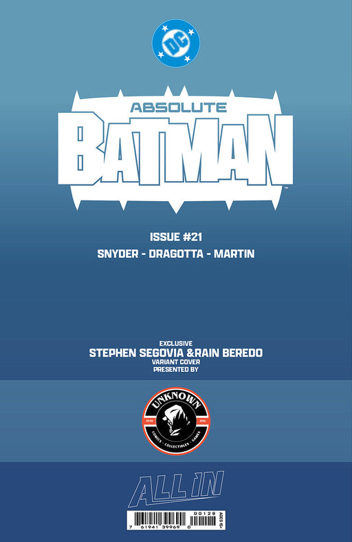 ABSOLUTE BATMAN #21 STEPHEN SEGOVIA EXCLUSIVE VAR (06/17/2026) - for just $15! 