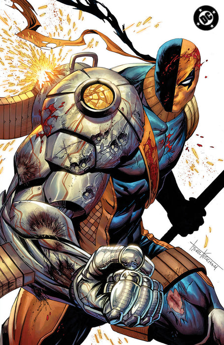 ABSOLUTE BATMAN #21 TYLER KIRKHAM EXCLUSIVE BATTLE DAMAGED DEATHSTROKE VIRGIN VAR (06/17/2026) - for just $40! 