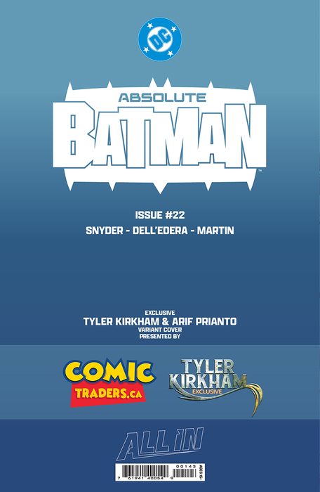 ABSOLUTE BATMAN #22 TYLER KIRKHAM EXCLUSIVE JOKER BATTLE DAMAGED (07/08/2026) - for just $25! 