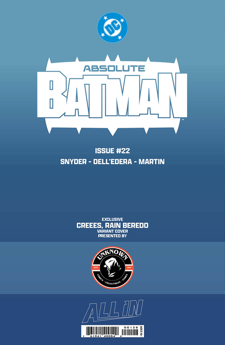 ABSOLUTE BATMAN #22 CREEES EXCLUSIVE VIRGIN VAR (07/08/2026) - for just $30! 