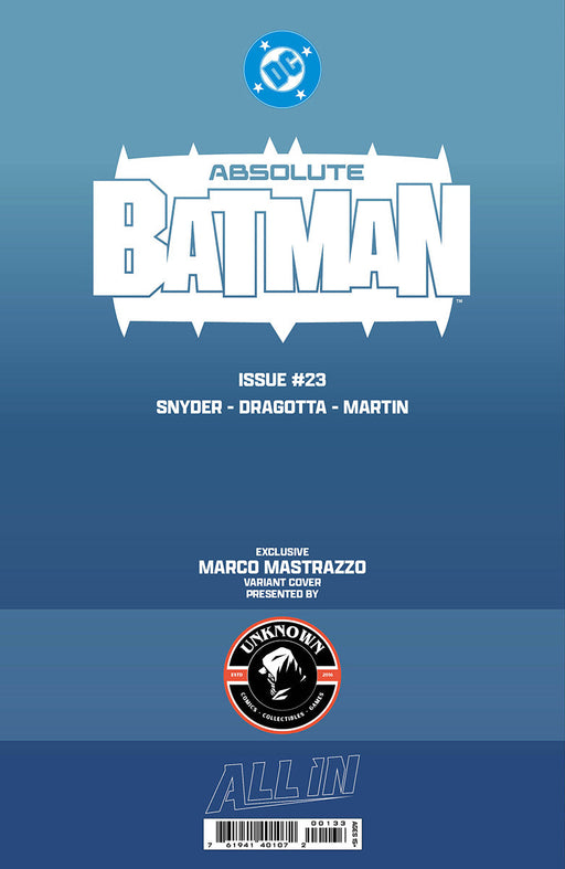 [FOIL] ABSOLUTE BATMAN #23 MARCO MASTRAZZO EXCLUSIVE VIRGIN VAR (08/12/2026) - for just $40! 