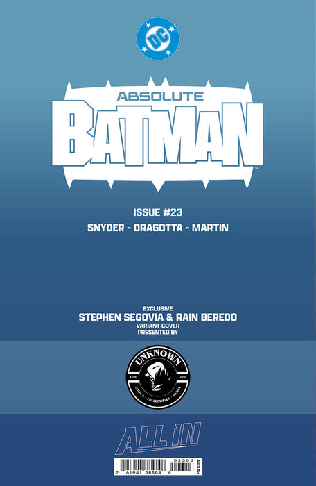 ABSOLUTE BATMAN #23 STEPHEN SEGOVIA EXCLUSIVE VAR (08/12/2026) - for just $15! 