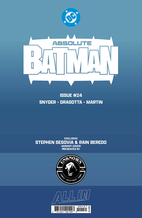 ABSOLUTE BATMAN #24 STEPHEN SEGOVIA EXCLUSIVE VIRGIN VAR (09/23/2026) - for just $30! 