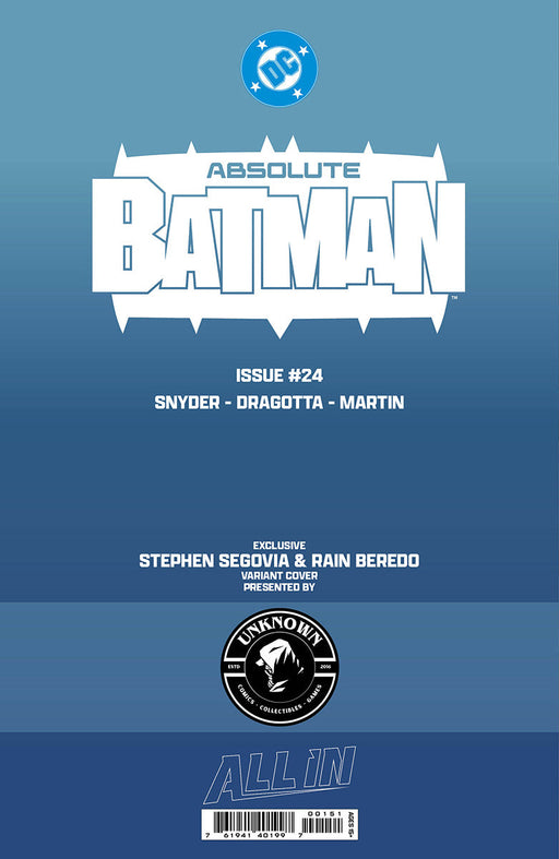 ABSOLUTE BATMAN #24 STEPHEN SEGOVIA EXCLUSIVE VAR (09/23/2026) - for just $15! 