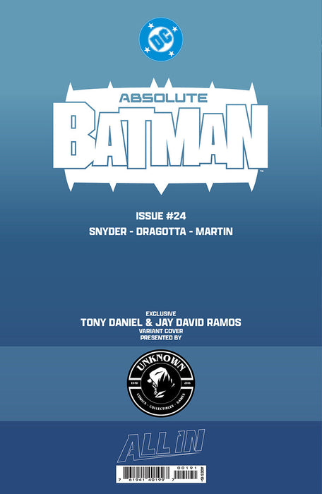 ABSOLUTE BATMAN #24 TONY DANIEL EXCLUSIVE VIRGIN VAR (09/23/2026) - for just $30! 