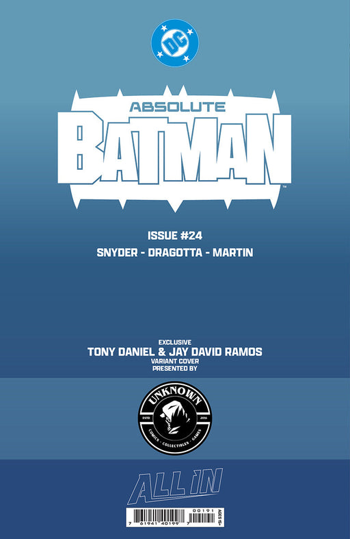 ABSOLUTE BATMAN #24 TONY DANIEL EXCLUSIVE VIRGIN VAR (09/23/2026) - for just $30! 