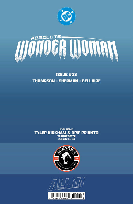 ABSOLUTE WONDER WOMAN #23 TYLER KIRKHAM BATTLE DAMAGED EXCLUSIVE VAR (08/26/2026) - for just $25! 
