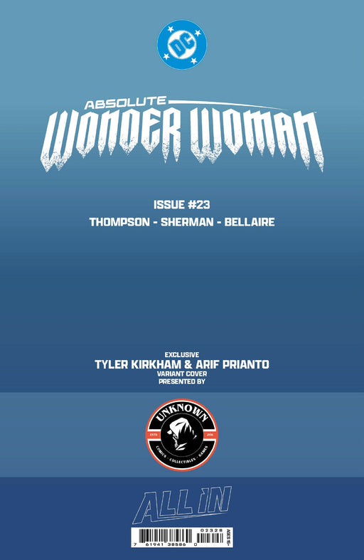 ABSOLUTE WONDER WOMAN #23 TYLER KIRKHAM BATTLE DAMAGED EXCLUSIVE VAR (08/26/2026) - for just $25! 
