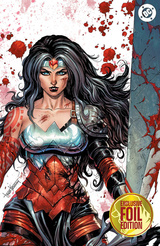 [FOIL] ABSOLUTE WONDER WOMAN #23 TYLER KIRKHAM BATTLE DAMAGED EXCLUSIVE VIRGIN VAR (08/26/2026) - for just $50! 