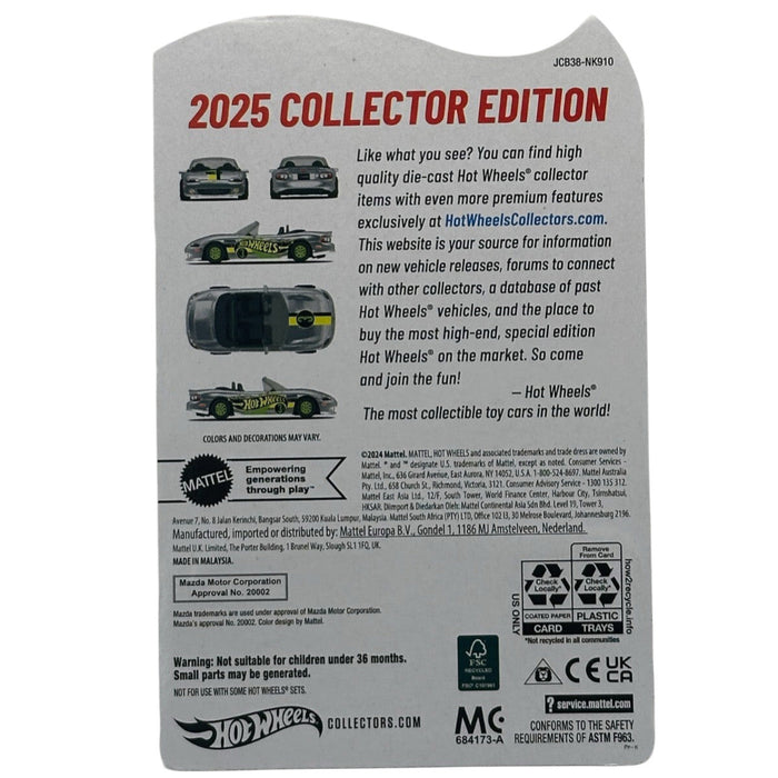 Hot Wheels Collectors Edition 2025 Zamac 2004 Mazda Mazdaspeed Miata - for just $34.99! 