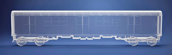 All City Style Clear Train - Single 20" half car model - for just $45! 