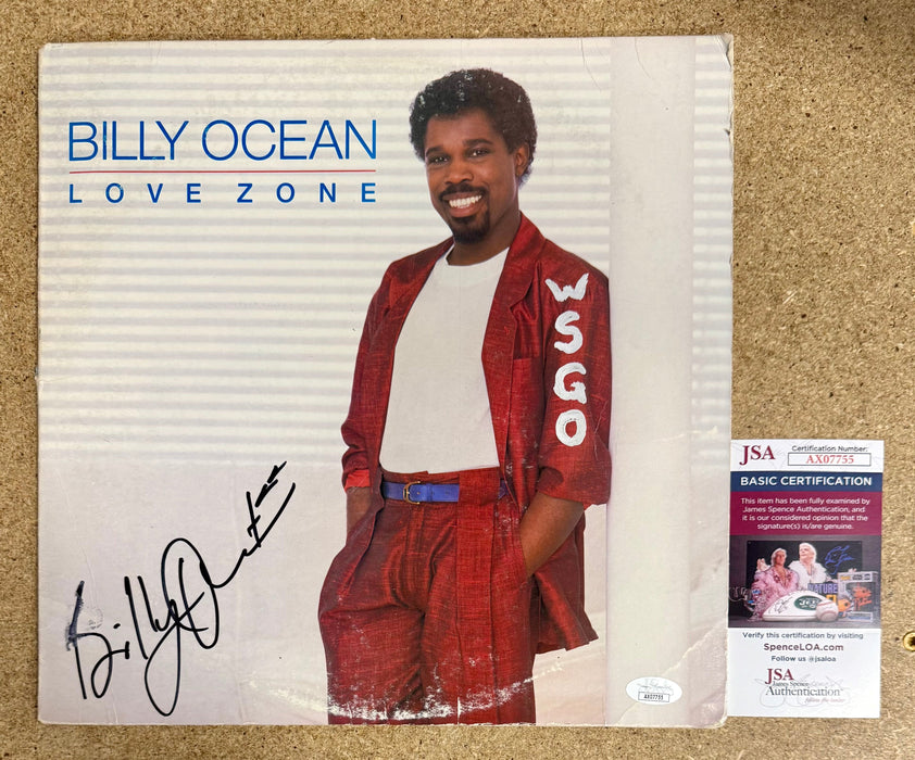 Billy Ocean Signed AUTOGRAPHED Love Zone 1986 Vinyl With JSA COA - for just $130! 