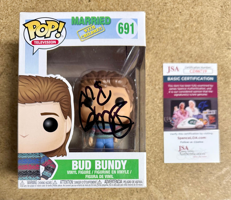 David Faustino Signed Married With Children Bud Bundy Funko Pop! #691 With JSA COA - for just $140! 