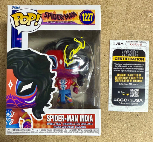 Karan Soni Signed Spider-Man India Funko Pop! #1227 Across The Spider-Verse With JSA COA - for just $100! 
