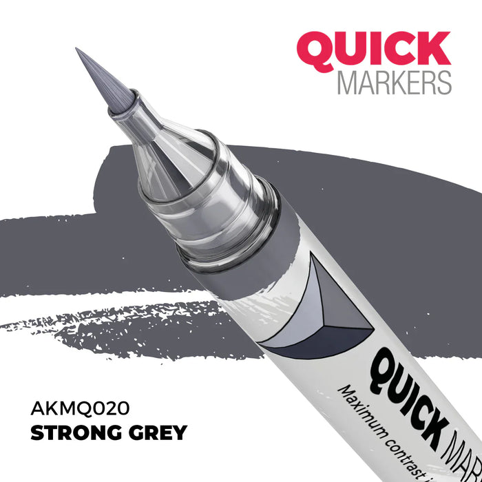 AK Interactive Markers: Quick Markers - Strong Grey - for just $4.99! 