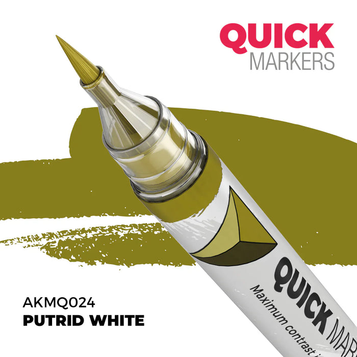 AK Interactive Markers: Quick Markers - Putrid White - for just $4.99! 