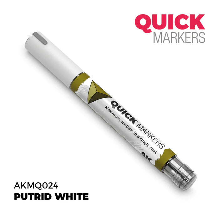 AK Interactive Markers: Quick Markers - Putrid White - for just $4.99! 