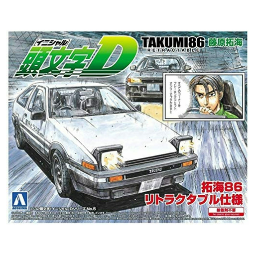 Aoshima: Initial D - Takumi 86 Retractable (Toyota) 1/32 Scale Model Kit #05 - for just $29.99! 
