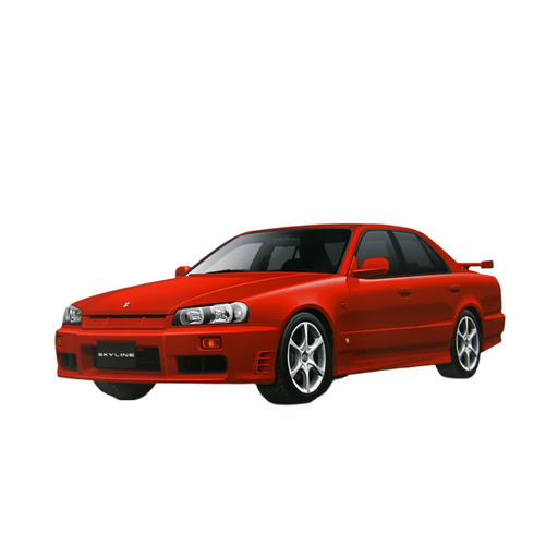 Aoshima: 1/24 NISSAN ER34 SKYLINE 25GT-X TURBO '98 Scale Model Kit #98 - for just $39.99! 