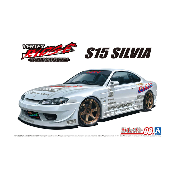 Aoshima: 1/24 VERTEX S15 SILVIA '99 (NISSAN) Scale Model Kit #08 - for just $39.99! 