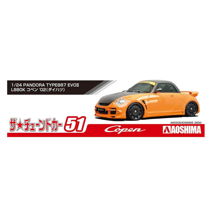 Aoshima: 1/24 Pandora Type 887 EVO II L880K Copen '02 (Daihatsu) Scale Model Kit #51 - for just $39.99! 