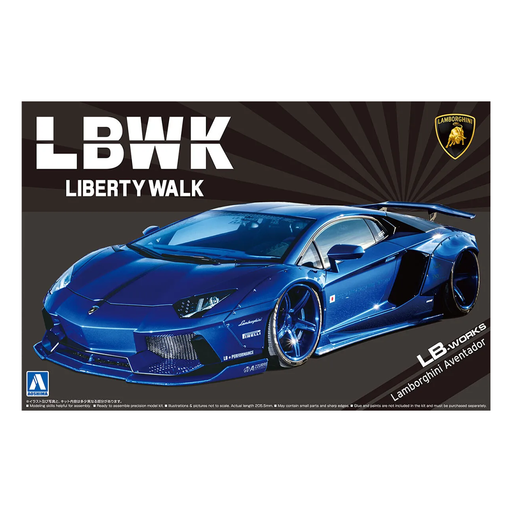 Aoshima: 1/24 LB-Works Liberty Walk Lamborghini Aventador (Ver. 2) Scale Model Kit #18 - for just $61.99! 