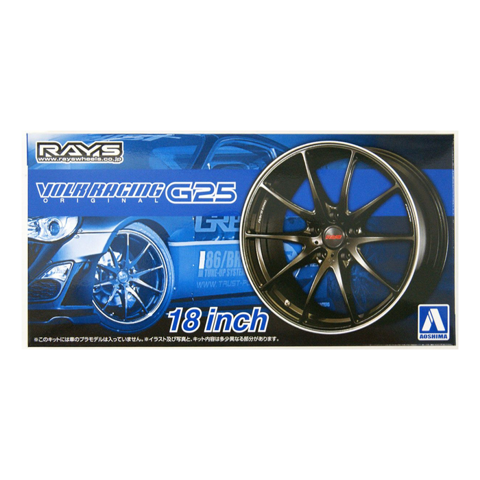 Aoshima: 1/24 The Tuned Car - Volk Racing G25 18-inch Tire and Wheel Set - for just $14.99! 