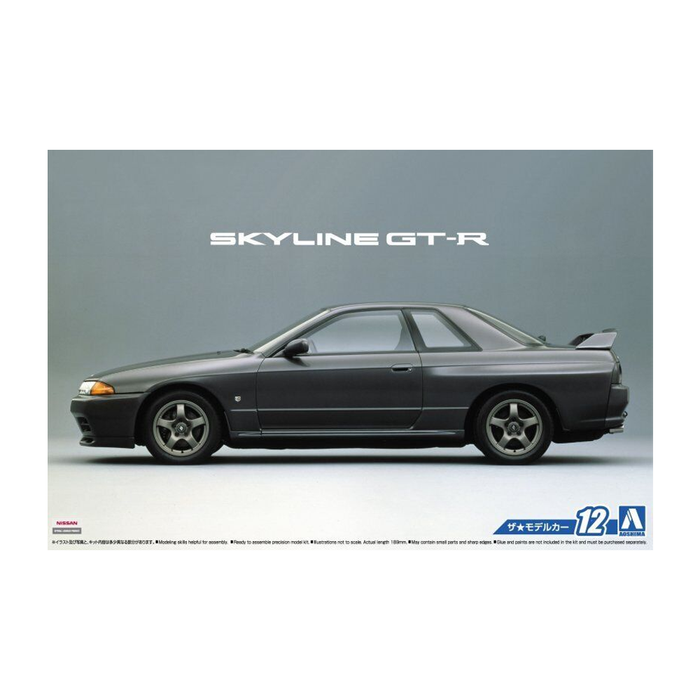 Aoshima: 1/24 NISSAN BNR32 SKYLINE GT-R '89 Scale Model Kit #12 - for just $39.99! 