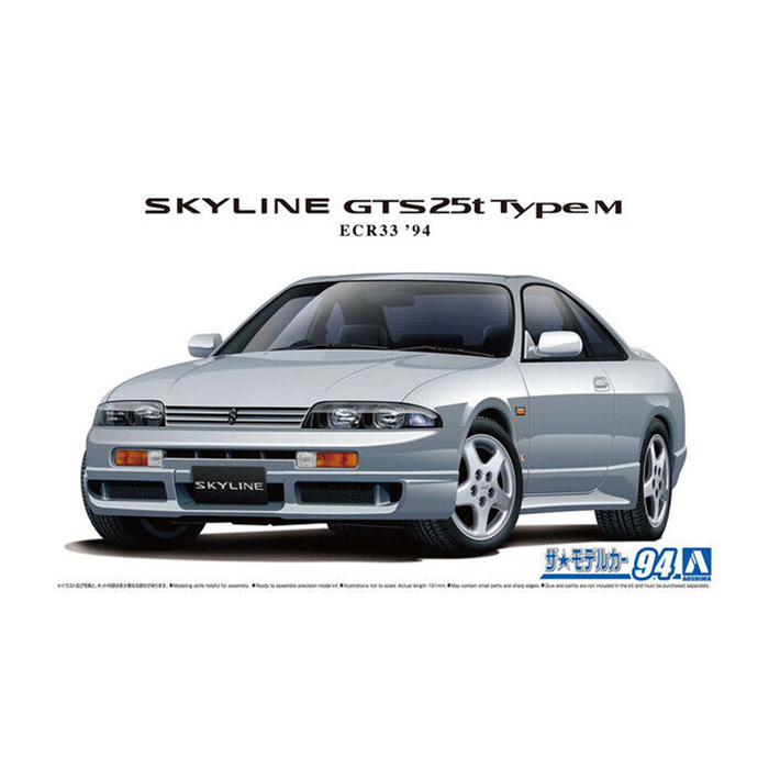 Aoshima: 1/24 NISSAN ECR33 SKYLINE GTS25T Type M '94 Scale Model Kit #94 - for just $39.99! 