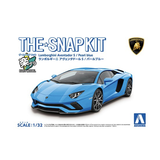 Aoshima: 1/32 The Snap Kit Lamborghini Aventador S (Pearl Blue) Scale Model Kit #12-E - for just $24.99! 