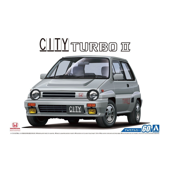 Aoshima: 1/24 Honda AA City Turbo II '85 Scale Model Kit #60 - for just $48.99! 