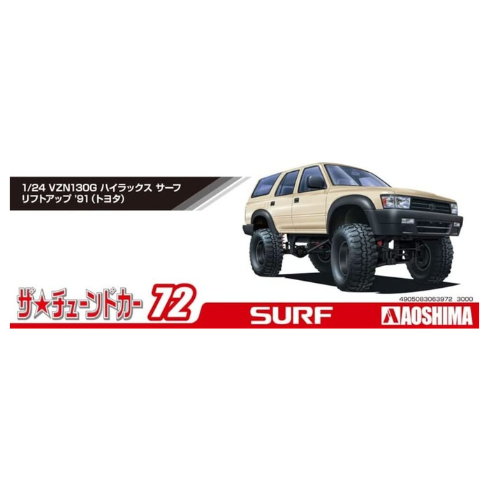 Aoshima: 1/24 Toyota Hilux Surf Lift Up VZN130G '91 Scale Model Kit #72 - for just $39.99! 