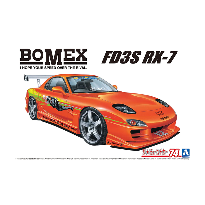 Aoshima: 1/24 BOMEX FD3S RX-7 '99 (MAZDA) Scale Model Kit #74 - for just $39.99! 