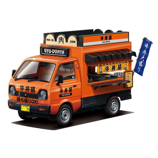 Aoshima: 1/24 Catering Machine Gyu-Donya Shop Truck Scale Model Kit #9 - for just $35.99! 