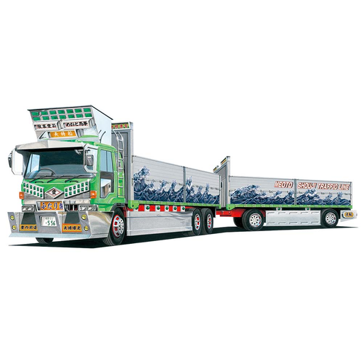 Aoshima: 1/64 Decoration Truck Mini Deco Next Fellow Traveler Truck and Trailer Scale Model Kit #10 - for just $29.99! 
