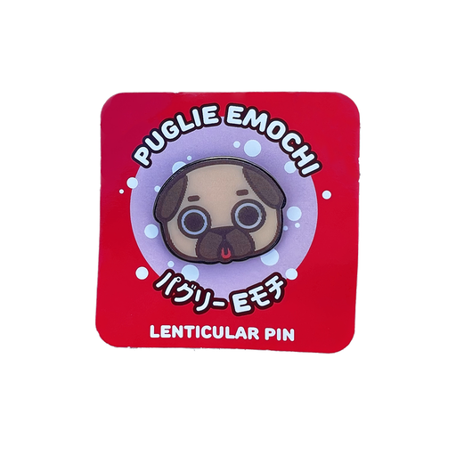Good Smile Company: Puglie - Pug Emochi Lenticular Winking Enamel Pin - for just $5.99! 