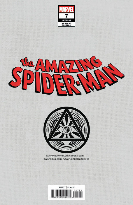 Amazing Spider-Man #7 Unknown Comics Edge Exclusive Virgin Var (08/10/2022) - for just $20! 